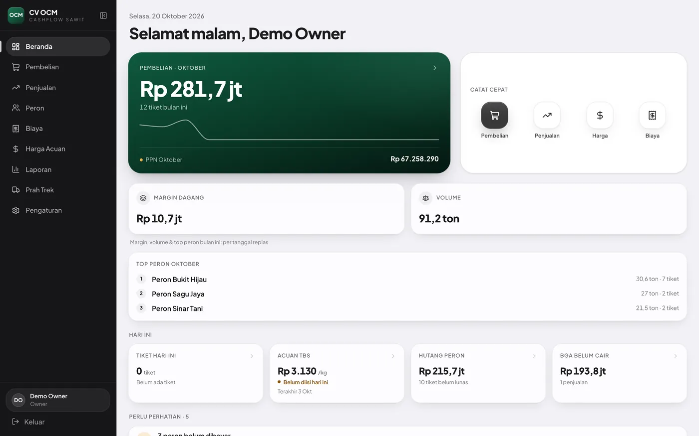 Beranda: angka utama dalam 3 detik