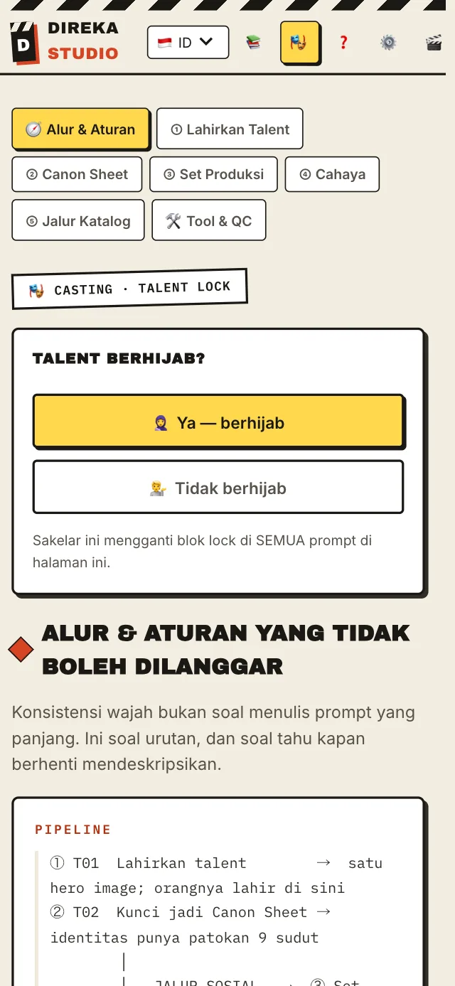 Casting di HP: kunci talent & aturan alur