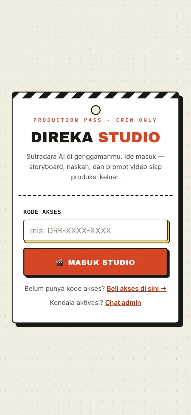 Gerbang kode akses di HP