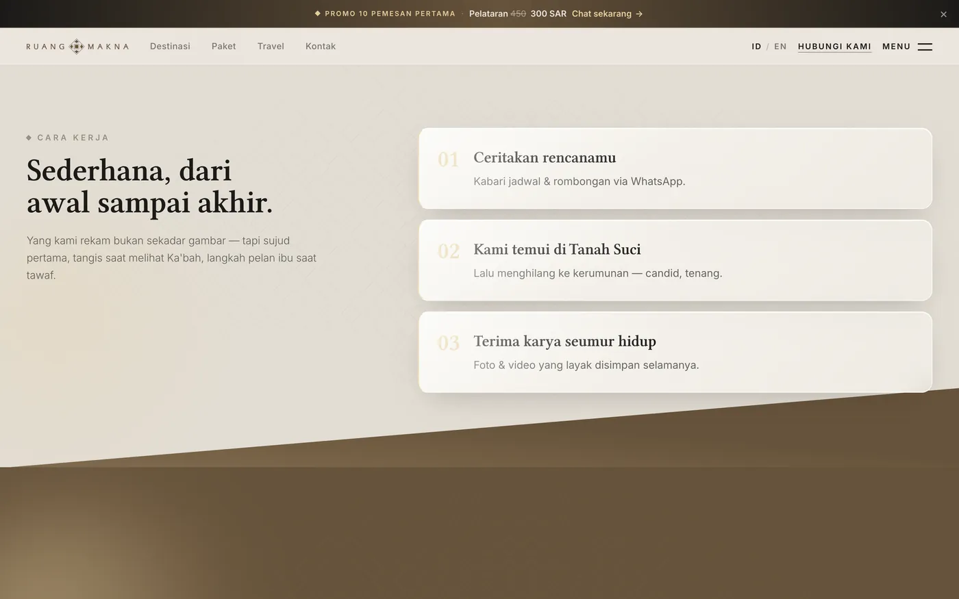 Cara kerja 3 langkah