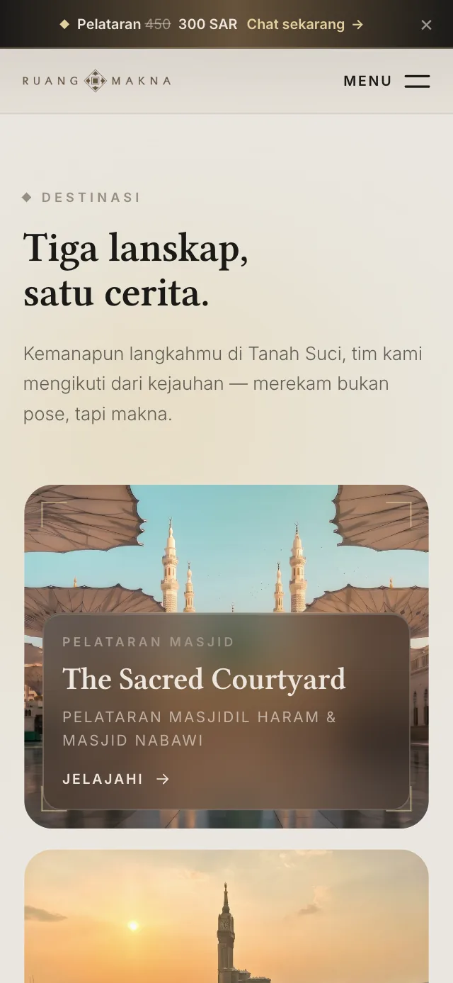 Destinasi: tiga lanskap Tanah Suci