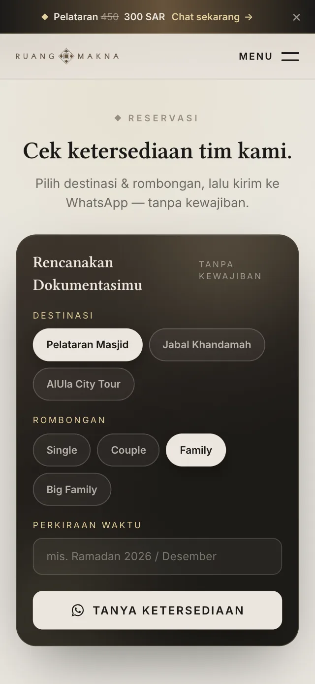 Rencanakan Dokumentasimu: cek ketersediaan tim